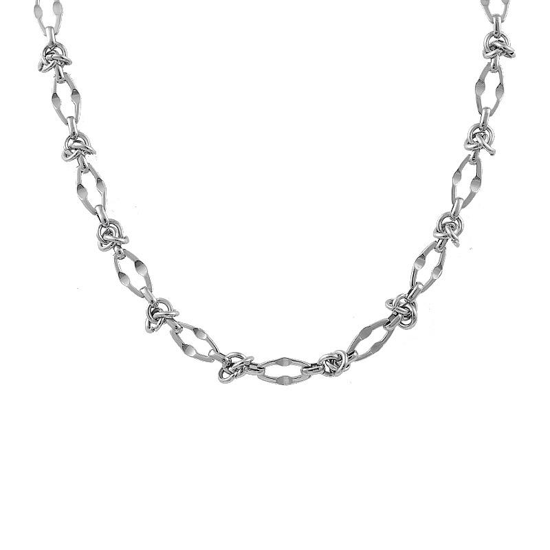 Titanium Titanium Steel Irregular Shape Hollow Metal Clavicle Chain Stainless Steel Does Not Drop Color Necklace