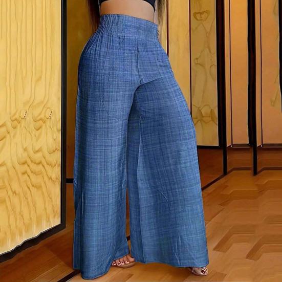 Women Casual Pants Wide Elastic High Waist Oversized Wide Leg Long Trousers Solid Color Lounge Workout Pants
