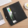 A4 Leather Waterproof Briefcase Folder with Large Capacity for Business Meetings