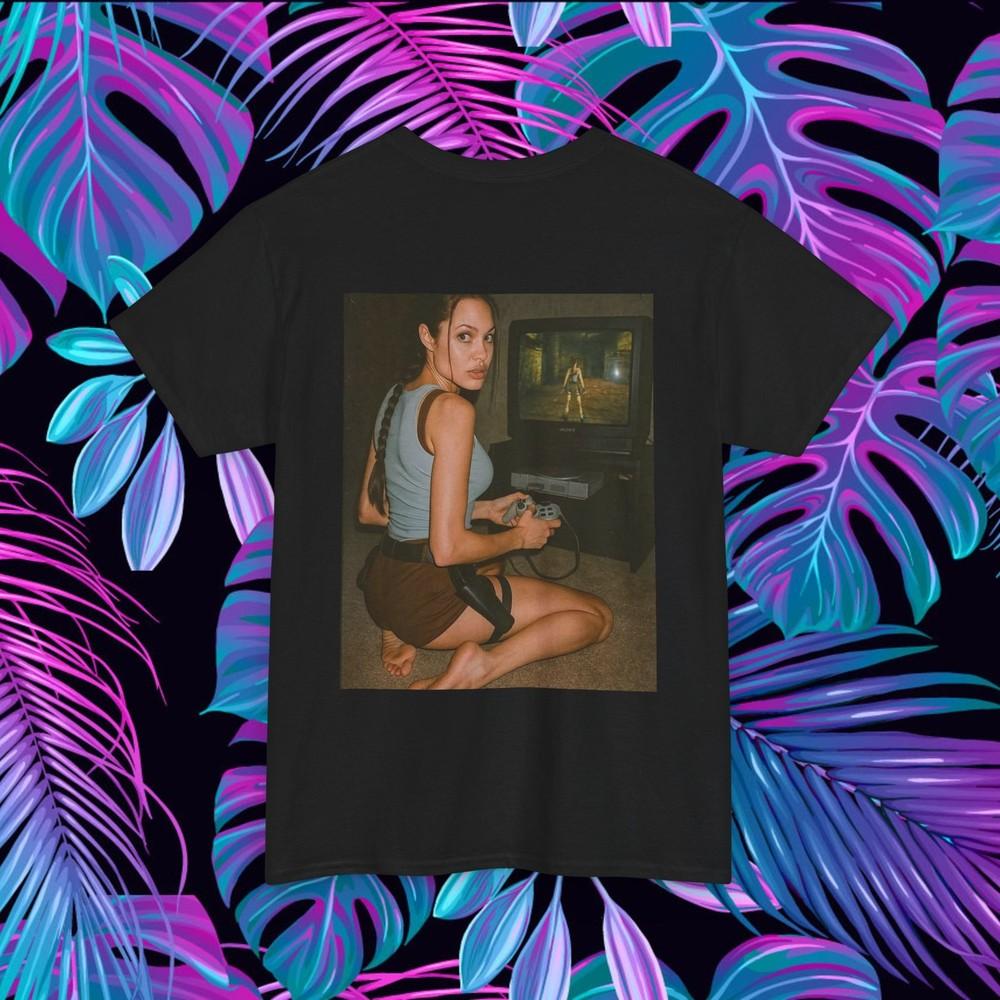 Tomb Raider Lara Croft Shirt, Retro Video Game Top, Unisex T-Shirt, PS1 Back Unisex T-Shirt