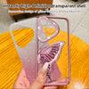 Diamond Glitter Liquid Quicksand Butterfly Phone Holder Case For Huawei Pura 70 P60 P50 Pro Silicone Cover