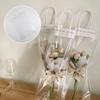 Transparent Transparent PVC Handbag Water Proof Fresh Flower Flower Packaging Bag Hand-held Design Single Stem