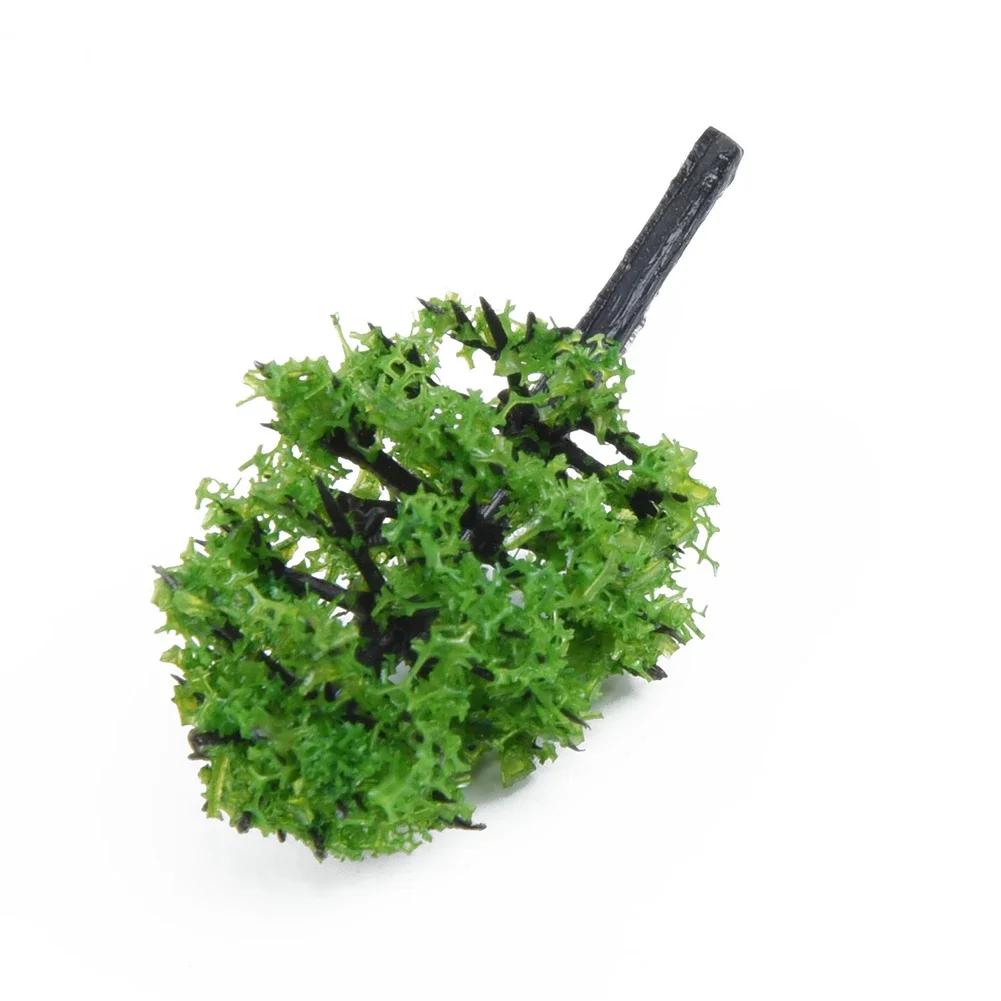 30pcs 3.5cm Train Railroad Model Tree Mixed Micro Landscape Decor Scale Architectural Model Train Layout Tree Building DIY Decor