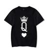 Queen Crown Couple Matching Tshirt Unisex Women Valentine Lovers Shirt Fashon Trend Wife Husband Tee Harajuku Couple Unisex T Shirt