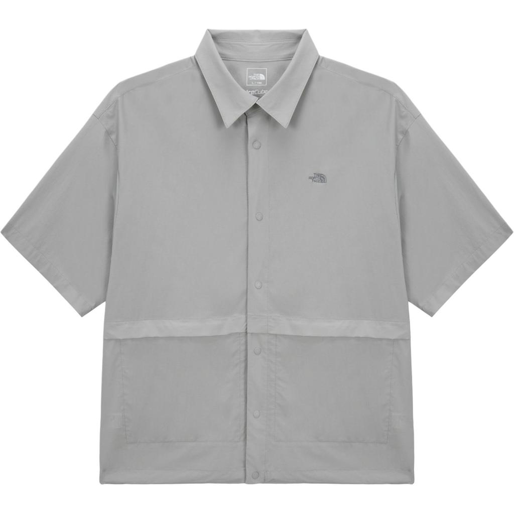The North Face Icecube Pointed Collar Loose Fit Single Breasted Short Sleeve Shirt Men shirts NH8SS22C