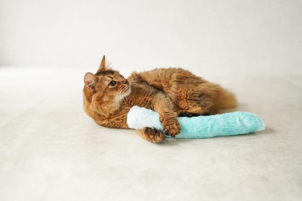 Mofu Kerikeri Soda Float [Safe Cat Quality] Contains Catnip Fluffy Cat Plush Toy Made with Safe Materials for Stress Relief and Exercise [Cat Toy