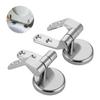Universal Toilet Seat Hinges Zinc Alloy Replacement Hinges Set Toilet Lid Accessories Repair Kit Fits for Most Seats Cover Lid