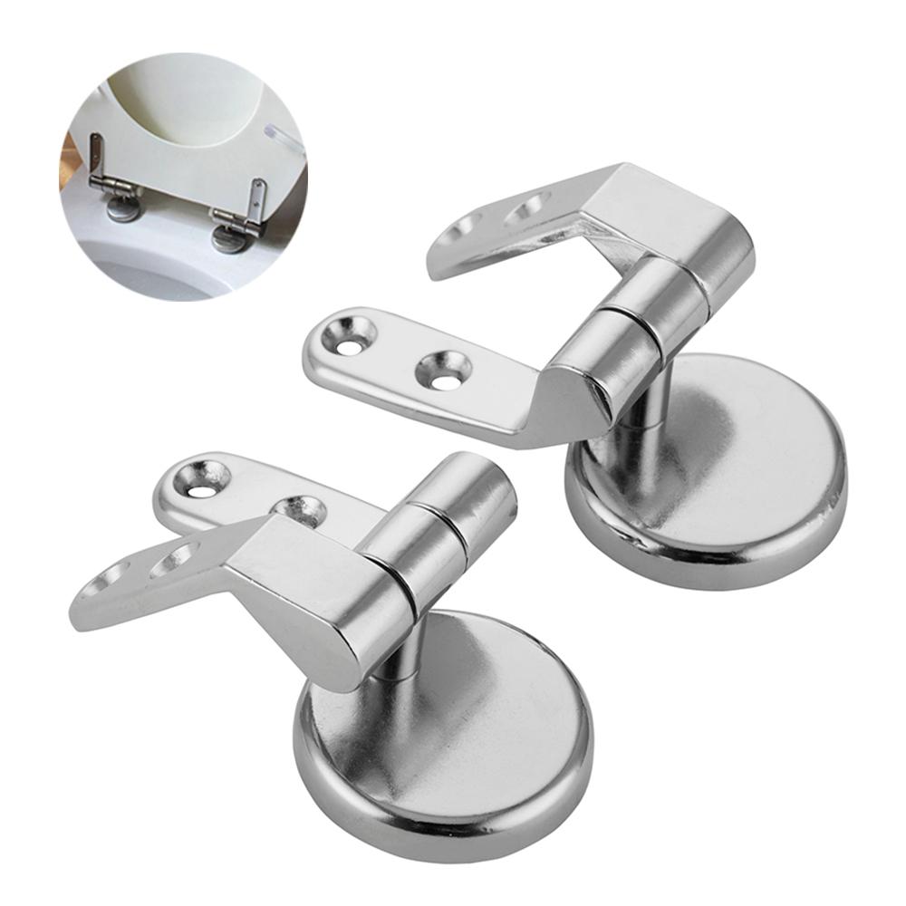Universal Toilet Seat Hinges Zinc Alloy Replacement Hinges Set Toilet Lid Accessories Repair Kit Fits for Most Seats Cover Lid