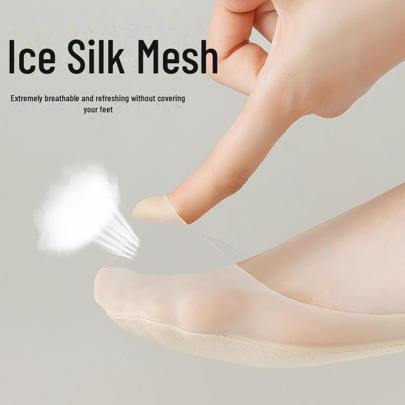 Women's Ultra-Thin Non-Slip Summer Boat Socks: Pure Cotton, Shallow, Heel-Secure, High Heel Compatible