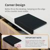 Watchget Tamper Mat, Coffee Tamper Mat, Extra Thick Tamping Mat, Heat-Resistant Espresso Mat, Silicone, Protects Tables and Holders, Black