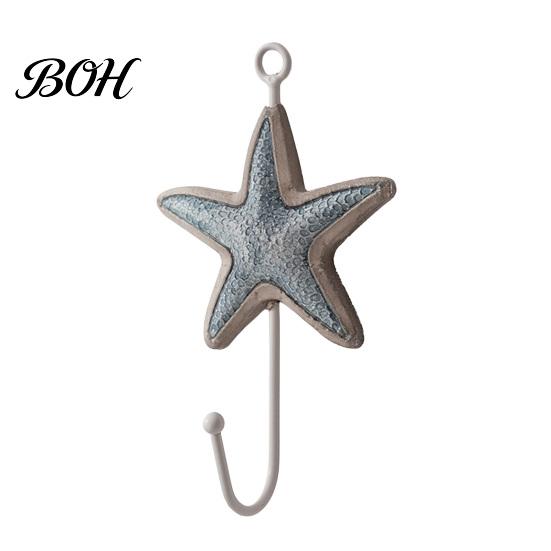 Wall Hooks for Clothes Wooden Hook, Mediterranean Style Decorative Coat Sturdy Hook Durable Hanger Home Decor Keys Umbrellas Scarves