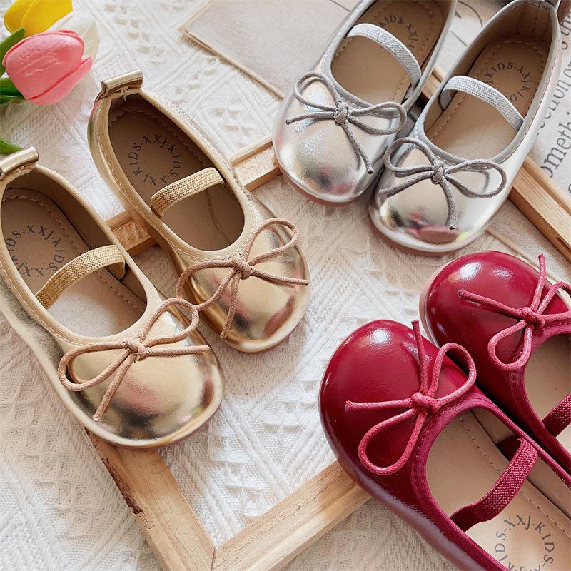 Spring Leather Shoes New Fashion Soft Soled Girl Shoe Anti Slip Exquisite Simple Child Shoe Sweet Casual Elegant Princess Shoes