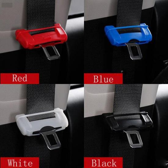 2/4 Car Seat Belt Buckle Clip Silicone Anti-Scratch Protector Cover Accessories