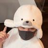 Cute Cartoon White Seal Design Plush Adult Children Hat For Cold Weather