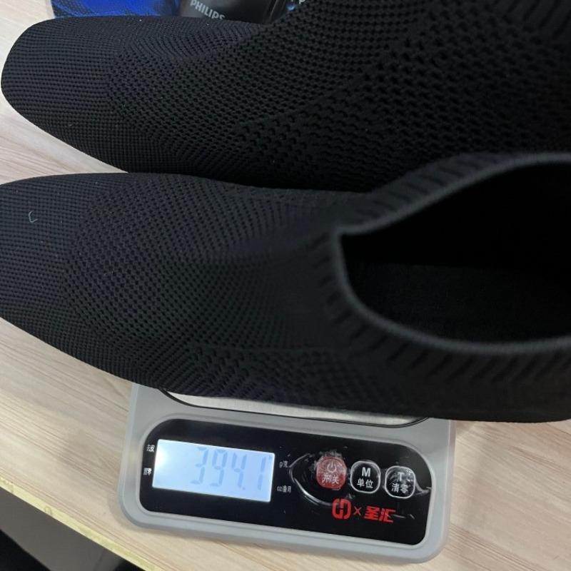 Large Size Women's Boots Medium Black Boots Large Size Women's Short Boots Medium Point Boots High Heel Boots Women's Shoes Flying Weaving