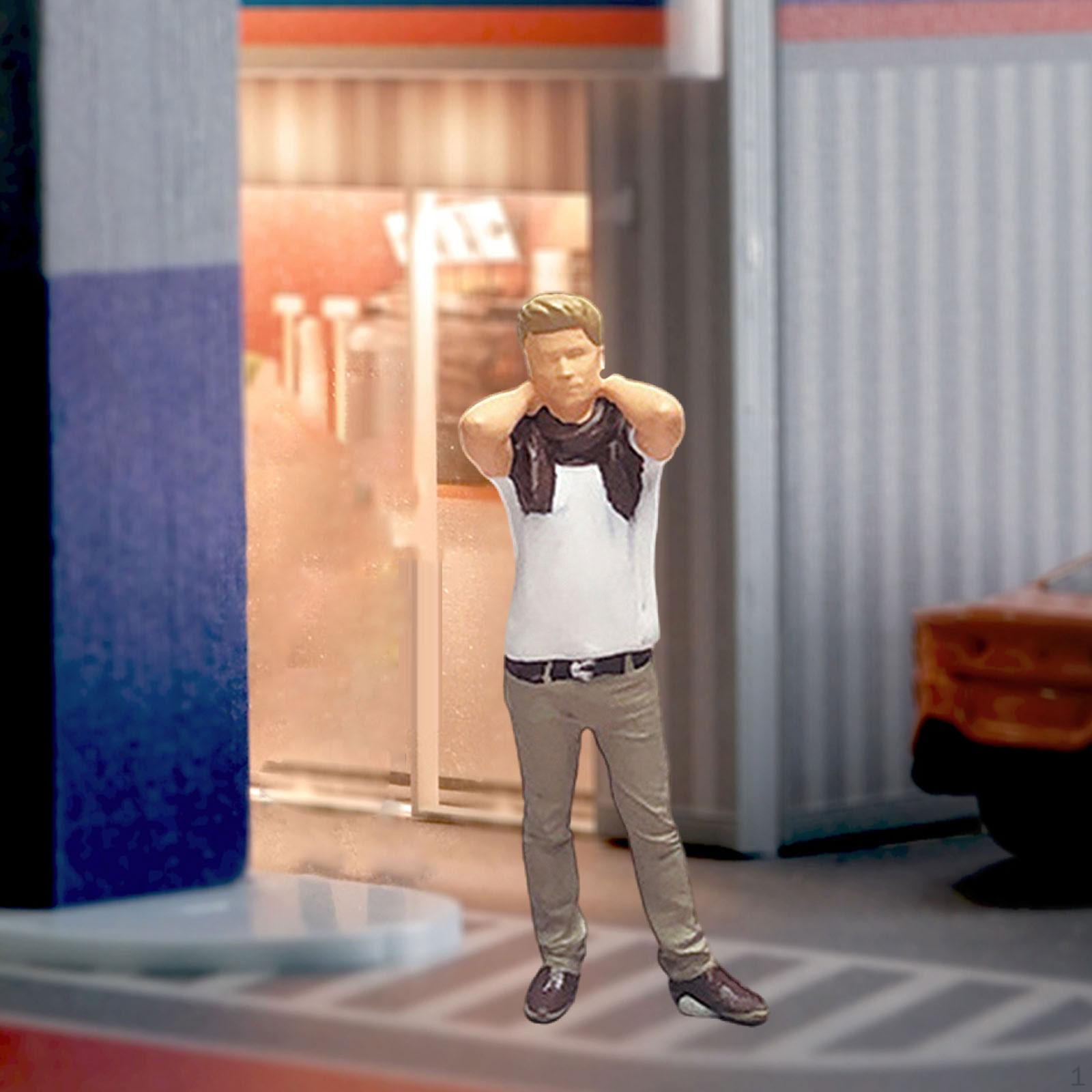 

1/64 Фігурки людей Рукоділля Колекція Реалістична Міні-фігурка Маленька модель для декору білий