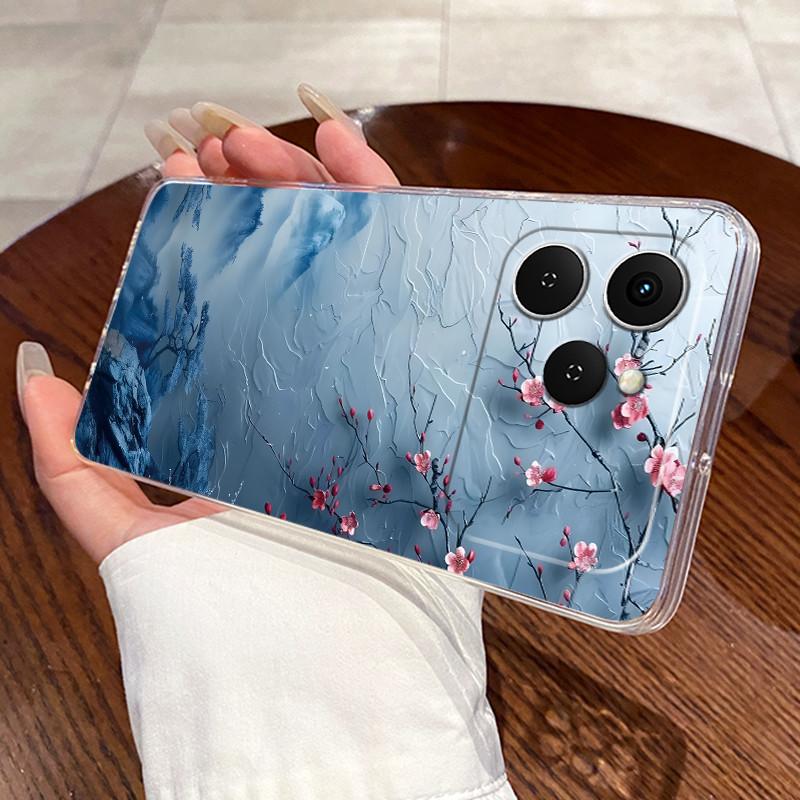 For Tecno Spark 40 4G KM5 Cases Clear Silicone Soft TPU Jelly Casing Cover Tecno Spark40 4G Cute Rabbit Cat Dinasaur Phone Case