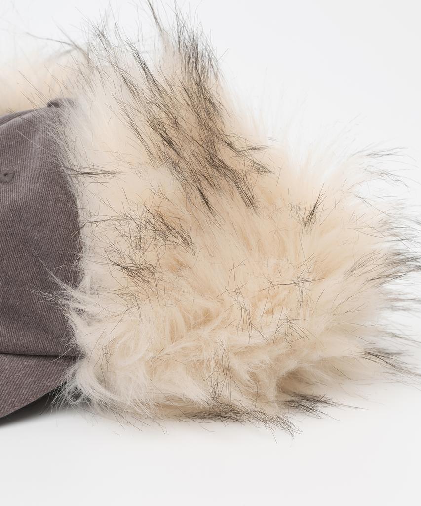 MILLO WOMEN Fur Earflap Ball Cap [Vintage Brown]