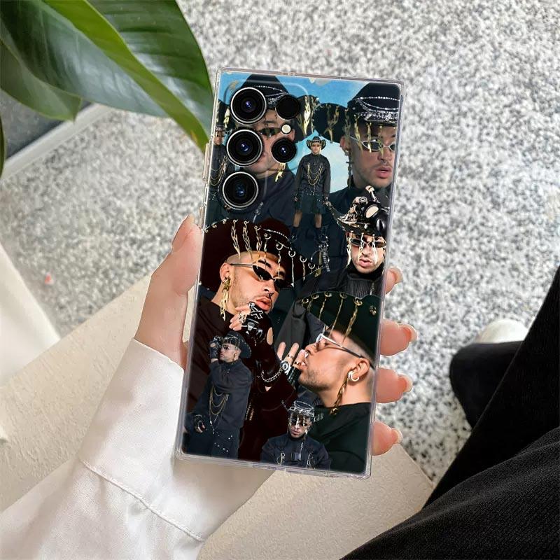 Bad Bunny Heart Rabbit X 100pre Phone Case For Samsung S24 S23 Ultra S22 S20 Plus S21 FE Clear Cases Cover Galaxy S24Ultra Funda