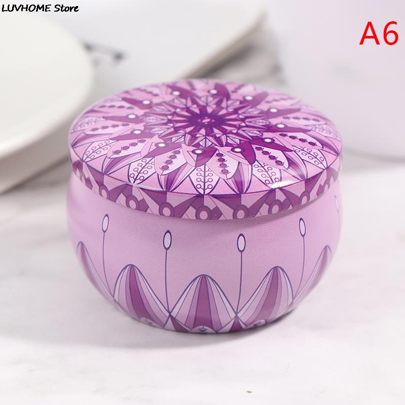Retro Luxury Candle Jars Holder Storage Case Empty Tin Box Round Container with Lid Small Diy Candle Making Wedding Sweet Gifts