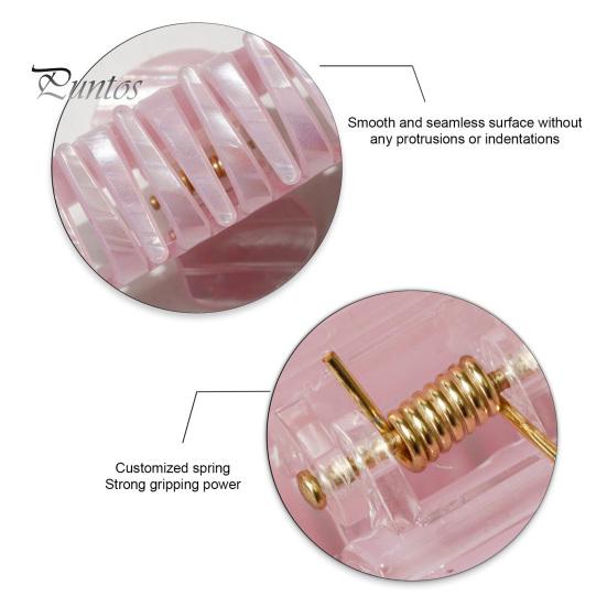 Anti Slip Hair Grips for Bun Pearlescent Claw Clip, Non-Slip Clip Women, Elegant Strong Styling Clips Long Hold Accessories Styling, Decorative Daily