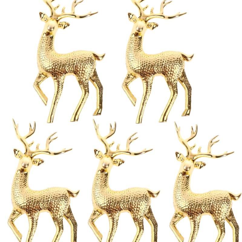 Christmas Simulation Sika Deer 3D Artificial Reindeer Garden Props Animal Statue Home Elk Table Decor Merry Christmas Home Decor