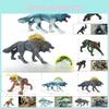 Children Mythical Animal Toy Model Plastic Realistic Snow Wolf Figurine For Kids Educational Play
