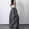 American Retro Pleated Loose Wide-Leg Pants for Tall Individuals
