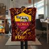 1pc A.S Roma Print Flannel Blanket, High Quality Comfortable for All Seasons, Home Decor, Warmth and Comfort, Perfect for Christmas Gifts01
