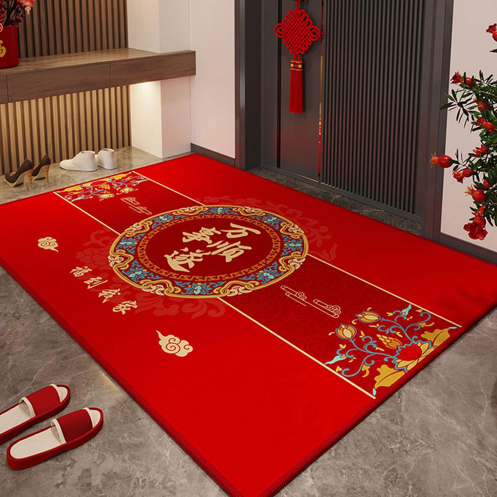 New Chinese Crystal Velvet Door Floor Mat, Entrance Door Mat Is Easy To Take Care Of, Door Mat, Household Indoor WearResistant Foot Mat