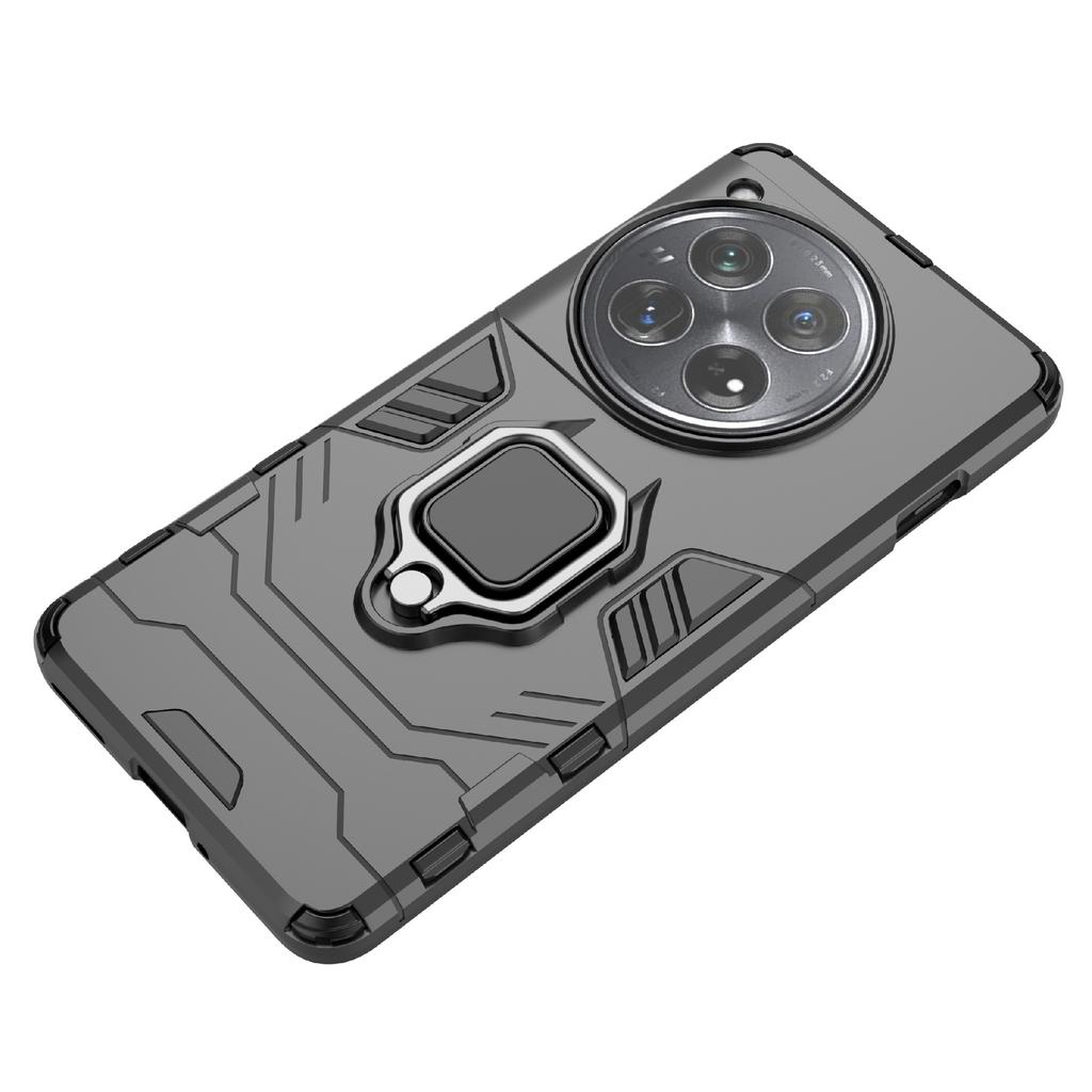 For OnePlus 12 5G Case PC +TPU Phone Cover with Ring Holder Kickstand