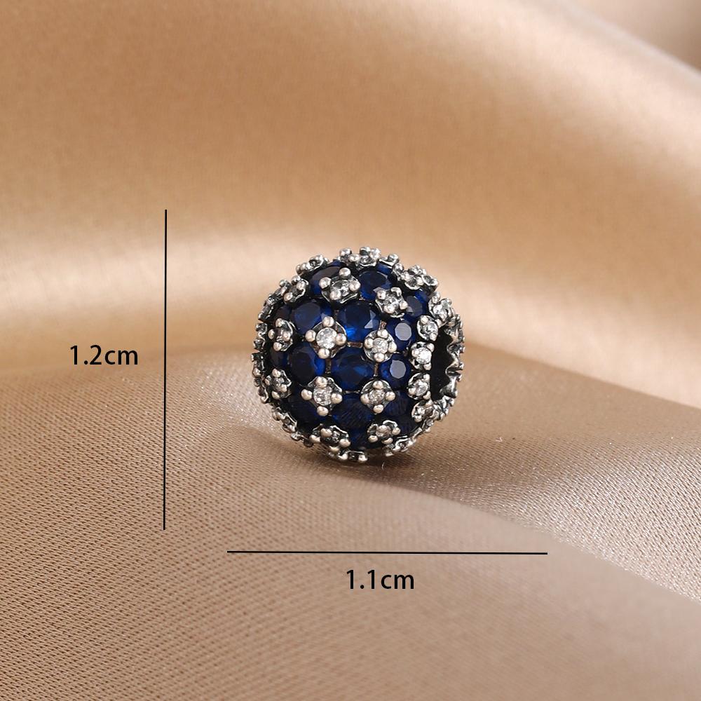 Blue 925 Silver Dolphin Octopus Turtle Swallow Pendant Bead, Suitable for European Bracelet DIY Women's Jewelry Accessories
