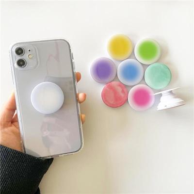 Suporte de Mesa Retrátil Criativo Coreano com Gradiente para Telefone e Anel de Dedo