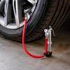 Hand Operated Air Chuck Pressure Gauge with Angled Tire Head and Hose for Motorcycle and SUV Tire Care Tasks
