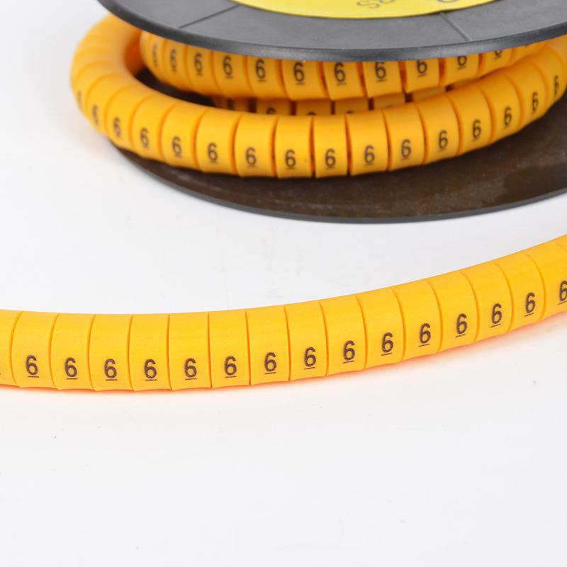PVC Electrician's Number Tube: EC Series Identification Sleeve for 4 Square Special-Shaped Wire
