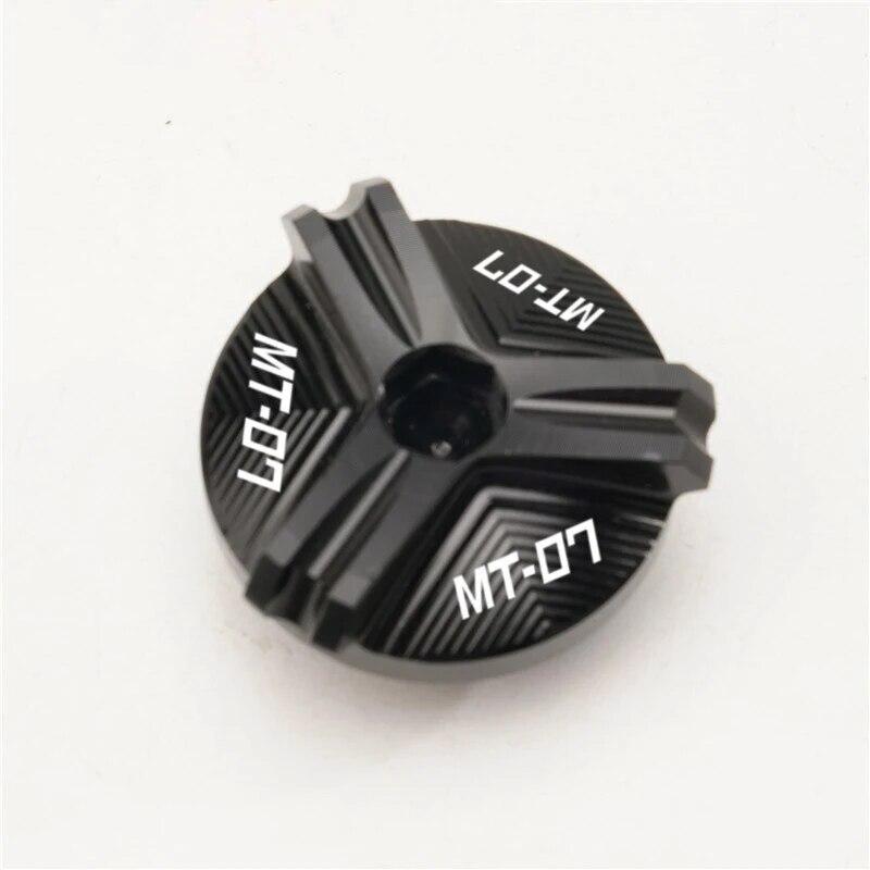 

Для Yamaha MT07 TRACER MT-07 2014-2022 крышка цилиндра мотоцикла передняя и задняя крышка бачка тормозной жидкости, крышка маслозаливной горловины Oil filler cap-Black