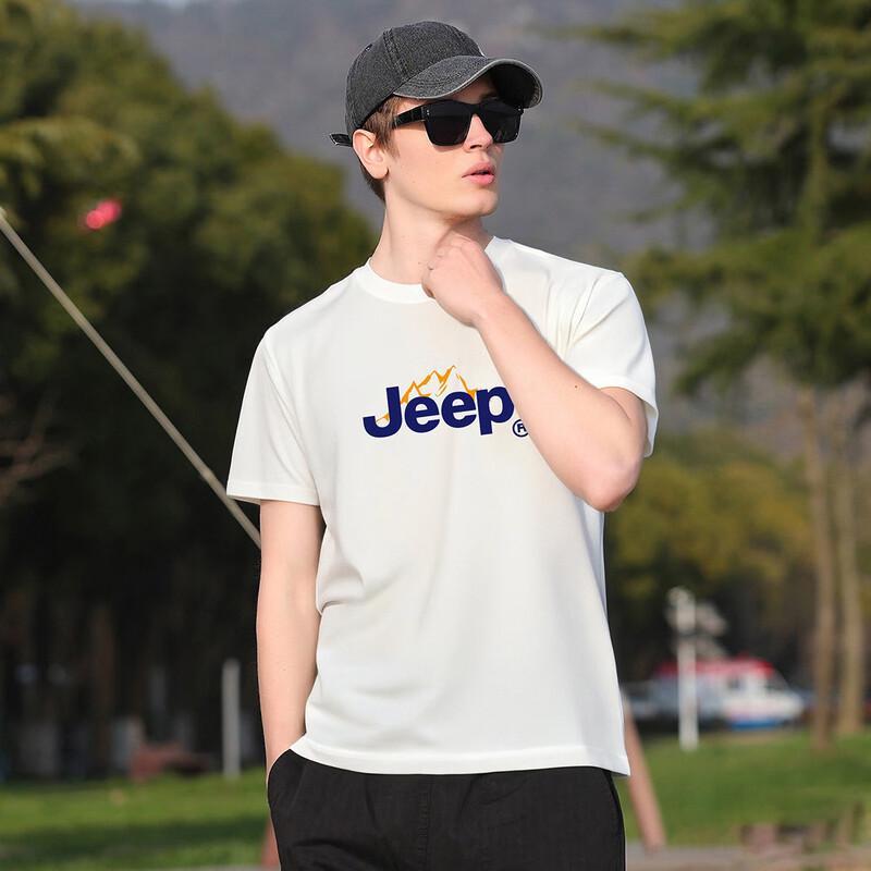 JEEP Men's Summer Breathable Casual Short-Sleeve T-Shirt