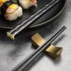 5 párů japonských hůlek sushi hůlek korejských hůlek opakovaně použitelných hůlek ze slitiny kuchyňské nádobí nástroj příslušenství