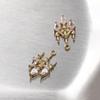 2Pcs Dainty Crystal Chandelier Shaped Pendant Charms For Diy Jewelry Findings Making Eardrop Supplies Accessories