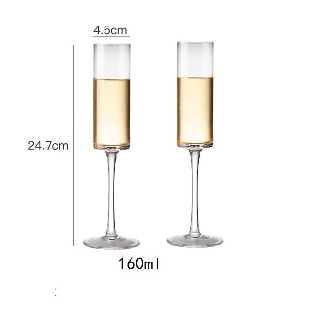 2 adet 150-250ml Kristal Kadeh Şampanya Bardağı Kupa Yaratıcı Kırmızı Şarap Köpüklü Tatlı Şarap Bardağı Düğün Parti Bar Ev İçecek Bardağı