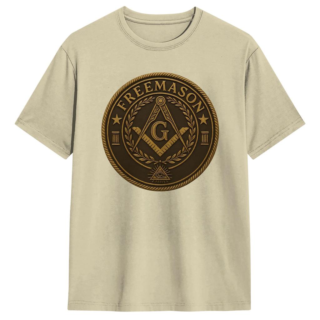 Masonic Mason Freemasonry T Shirt Summer  Vintage TShirts  Cotton Leisure Tshirt For Unisex Print Tops
