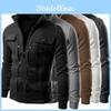 Mens Slim Fit Stand Collar Long Sleeve Coat Top Military Jacket For Stylish Look