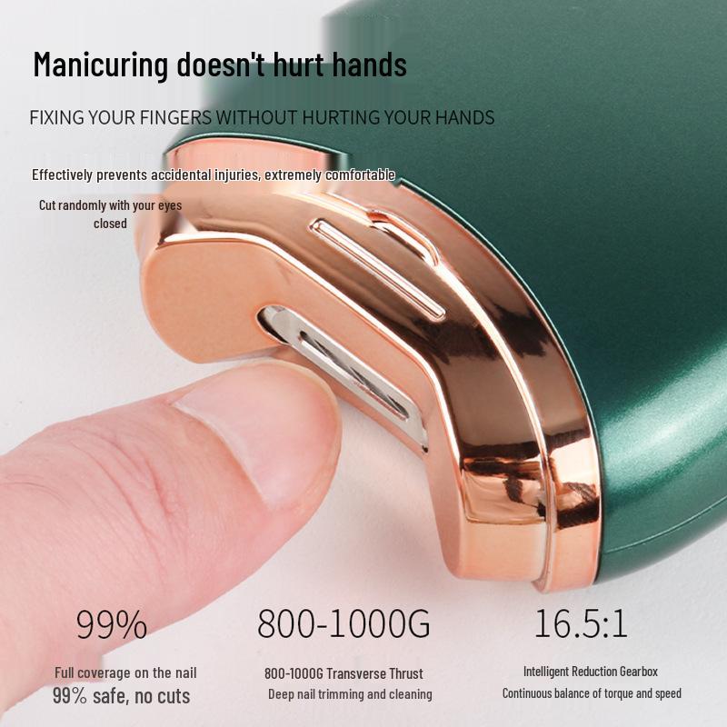 Fully Automatic Rechargeable Electric Nail Clipper - Safe, Portable Trimmer for Children and Elderly, Suitable for Hands and Feet