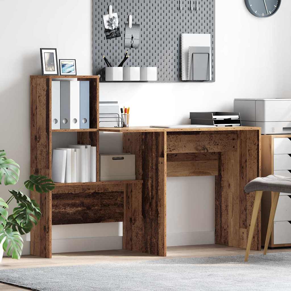 Vintage Wood Desk 131.5 x 50 x 106.5 cm Engineered Wood