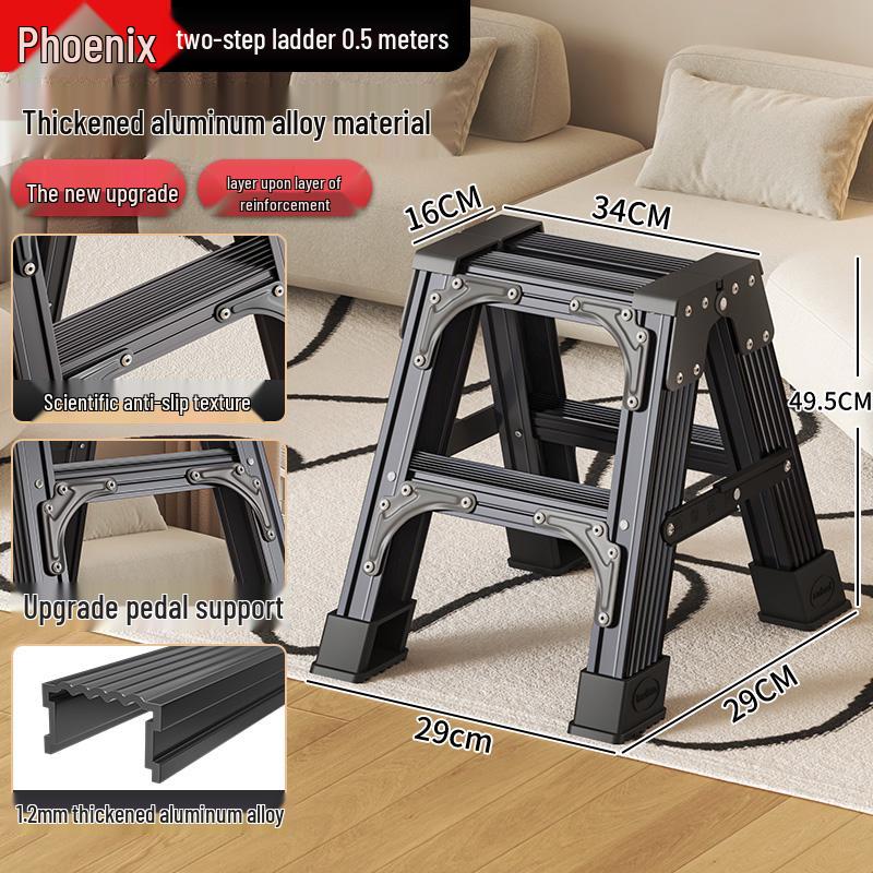 Aluminum Multifunctional Telescopic Folding Ladder: Portable, A-Frame, Household & Engineering Use
