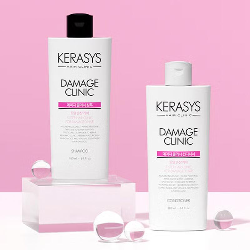 KeraSys Damage Clinic Shampoo 180 ml + Rinse 180 ml Set
