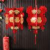 Novos Lanternas Chinesas de TNT 3D DIY Festival Lanternas Penduradas Feitas à Mão Vermelhas Lanternas de Ano Novo Festival da Primavera