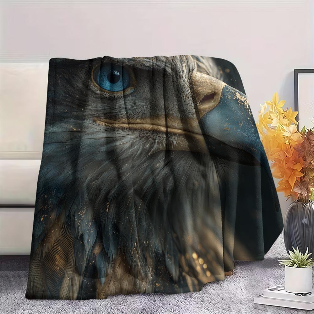 Dark Eagles  Print Flannel Blanket, High quality Comfortable for All Seasons, Home Decor, Warmth and Comfort