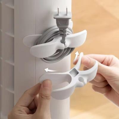 Plastic Clip-on Cable Organizer for Household Use - Easy Installation and Reusable