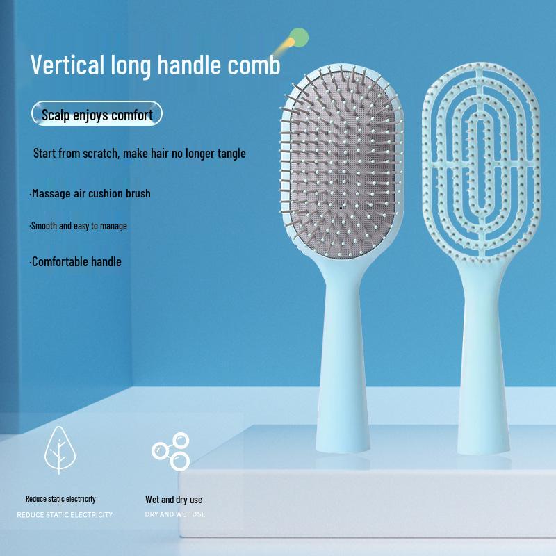 

Large Macaron Air Cushion Long Handle Massage Comb for Women s Hair